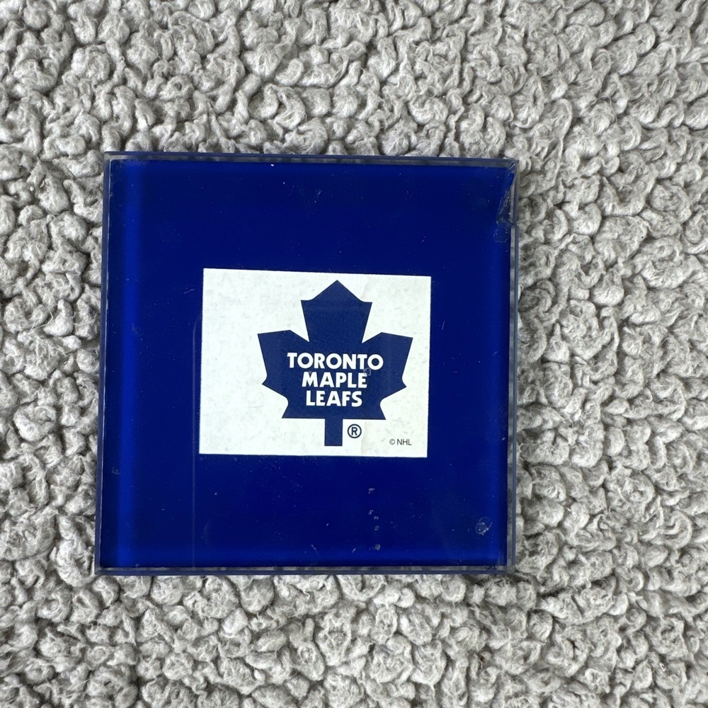Toronto Maple Leafs NHL Glass Square Coaster Blue Team Logo Barware Fan Shop